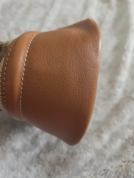 Dooney & Bourke Tan Canvas and Brown Leather Shoulder Bag - Picture 7 of 13